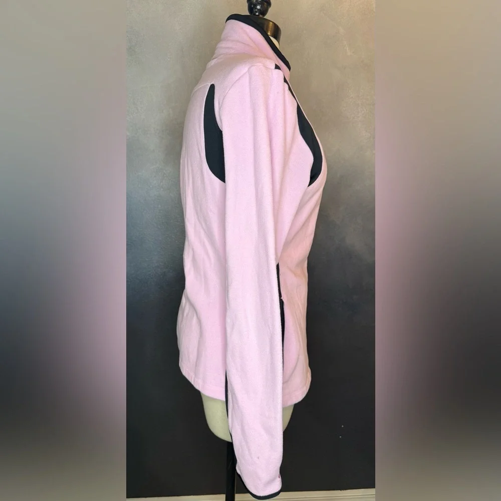 Under Armour Pink & Black Full Zip Fleece Jacket Women’s Size Medium - Picture 4 of 11